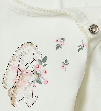 Name It Bodysuit l/s - NbfHannah - Cloud Dancer w. Print