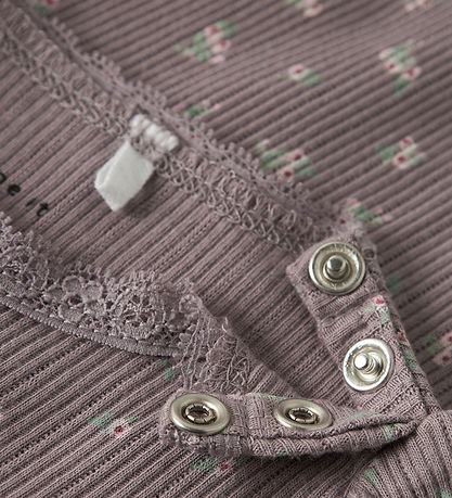 Name It Samfella l/e - Rib - NbfHoise - Purple Dove M. Blóm