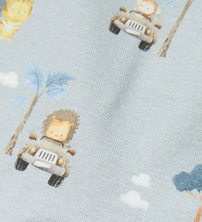 Name It Summer Romper - NbmHelp - Pearl Blue w. Print