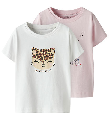 Name It T-Shirt - 2er-Pack - NmfVanaya - Ballerina/Bright White