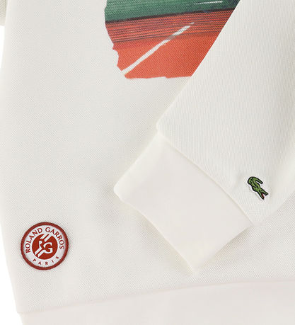 Lacoste Kapuzenpullover - Weiß m. Print
