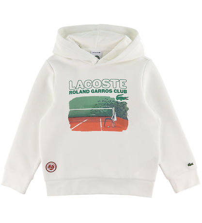 Lacoste Kapuzenpullover - Weiß m. Print