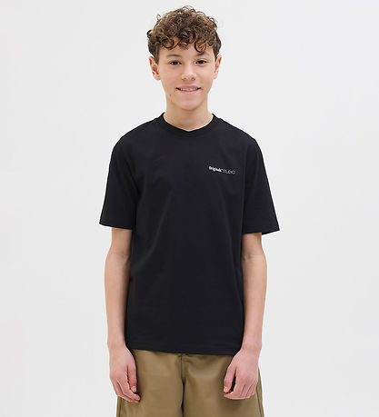 Jack & Jones Stuttermabolur - Jorvarenna - Svart