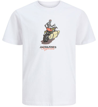 Jack & Jones Stuttermabolur - Jórskull - Bright White