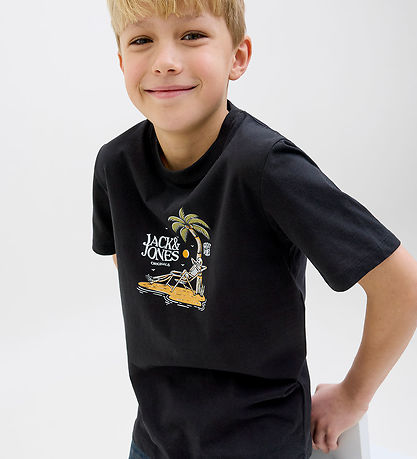 Jack & Jones Stuttermabolur - JorSkull - Svart