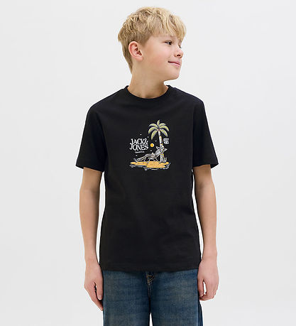Jack & Jones Stuttermabolur - JorSkull - Svart
