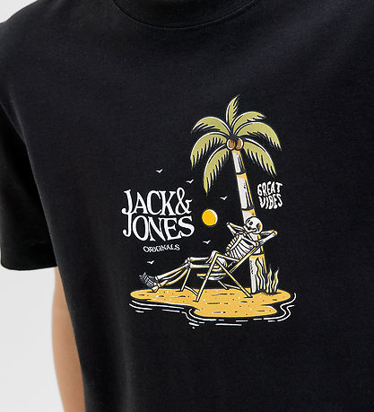 Jack & Jones Stuttermabolur - JorSkull - Svart