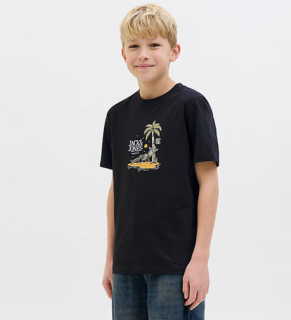 Jack & Jones Stuttermabolur - JorSkull - Svart