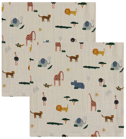 Liewood Spucktücher - Musselin - 2er-Pack - 65x65 cm - Lewis - S