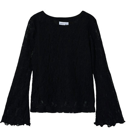 Name It Bluse - NkfTepine - Schwarz m. Spitze