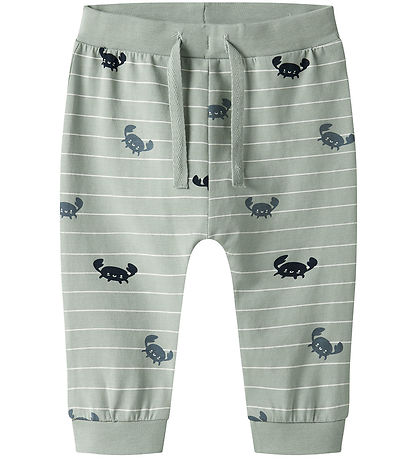 Name It Trousers - NbmVroels - Aqua Gray/Crabs