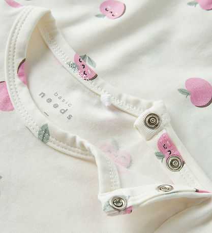 Name It Summer Romper - NbfVandora - Cloud Dancer/Apples