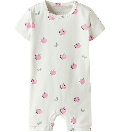 Name It Summer Romper - NbfVandora - Cloud Dancer/Apples