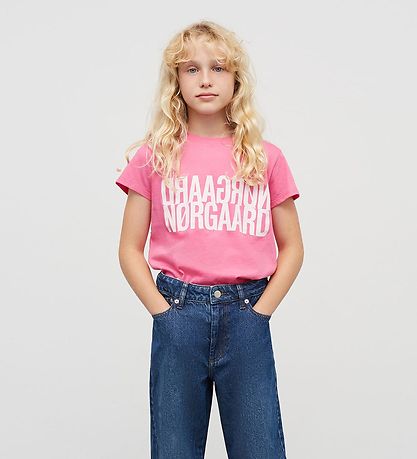 Mads Nørgaard T-shirt - Tuvina - Knockout Pink w. Logo