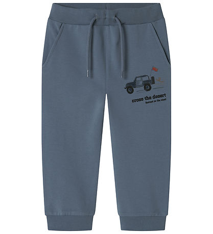 Name It Sweatpants - NmmHekar - Blue Mirage w. Print