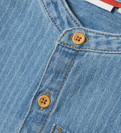 Name It Stuttermabolur - NmmFido - Light Blue Denim/STRIPES