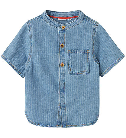 Name It Stuttermabolur - NmmFido - Light Blue Denim/STRIPES