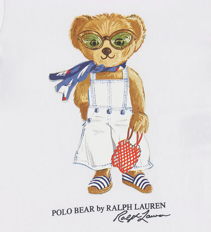 Polo Ralph Lauren Bodysuit s/s - White w. Soft Toy