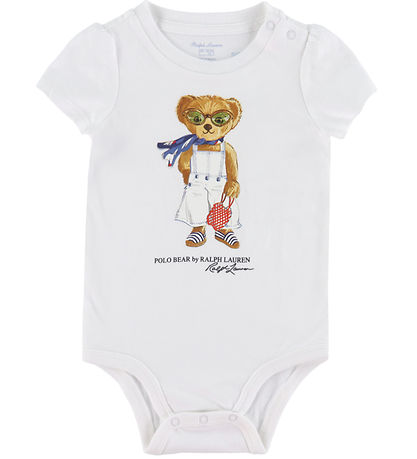 Polo Ralph Lauren Bodysuit s/s - White w. Soft Toy