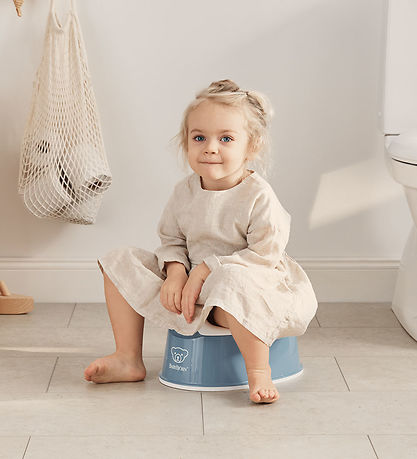 BabyBjörn Potta - Gråblå/Vit