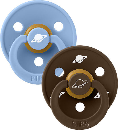 BIBS Colour Pacifiers - Size 2 - 2-Pack - Round - Planet Nusa - 