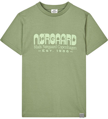 Mads Nørgaard Stuttermabolur - Prentað Thorlino - Olía Green M. 