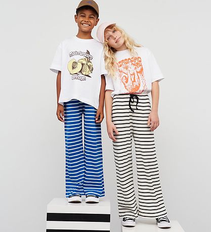 Mads Nørgaard Trousers - Rib - Verona - Vanilla Ice/Black