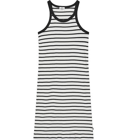 Mads Nørgaard Kleid - Rib - Carna - Vanilla Ice/Schwarz