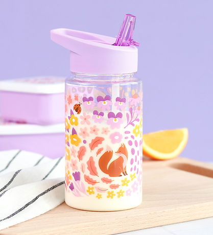 A Little Lovely Company Water Bottle - 450 mL - Flower Garden