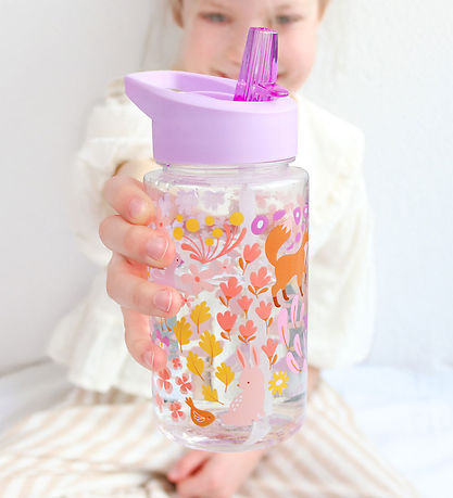 A Little Lovely Company Water Bottle - 450 mL - Flower Garden