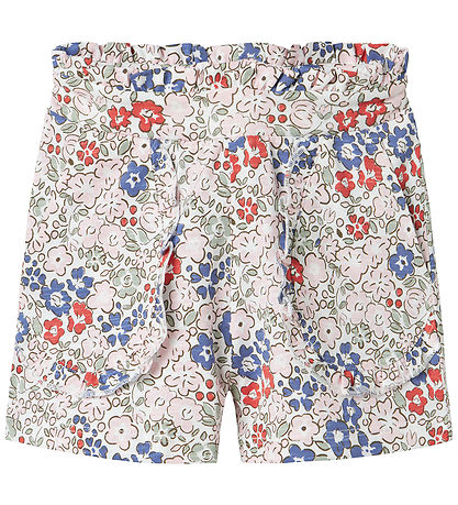 Name It Shorts - Modal - NmfHaile - Bright White m. Blommor