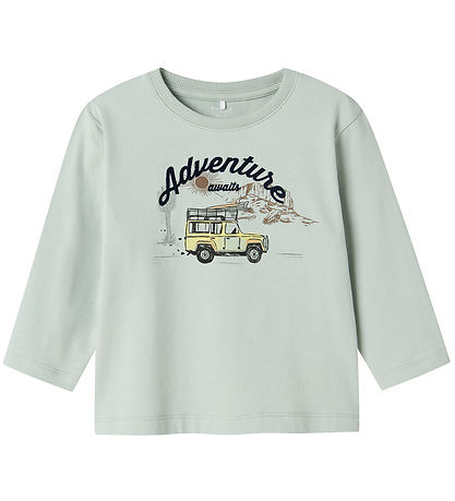 Name It Bluse - NmmHako - Aqua Grau m. Print