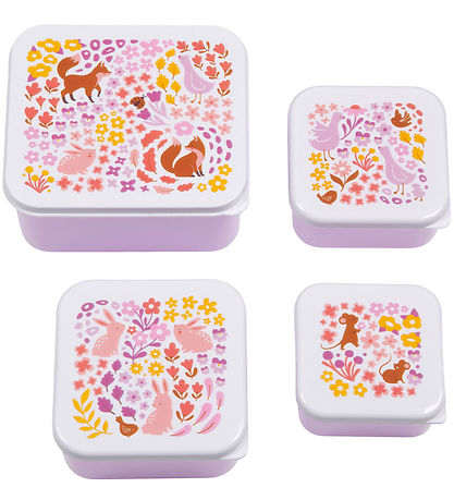 A Little Lovely Company Nestisboxa sett - 4 Stk. - Flower Garden