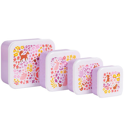 A Little Lovely Company Nestisboxa sett - 4 Stk. - Flower Garden
