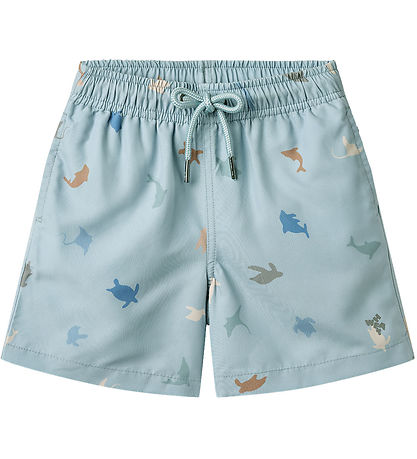 Wheat Sund stuttbuxur - Hansi - Soft Blue Sea Life