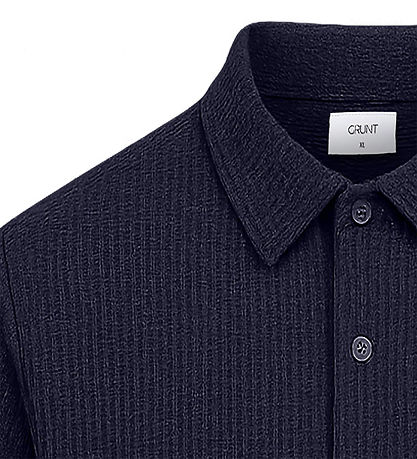 Grunt Overhemd - Wafel - GRAlfred - Navy