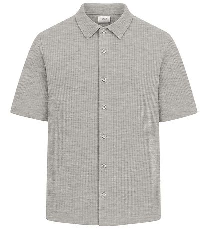 Grunt Hemd - Waffel - GRAlfred - Light Grey Melange