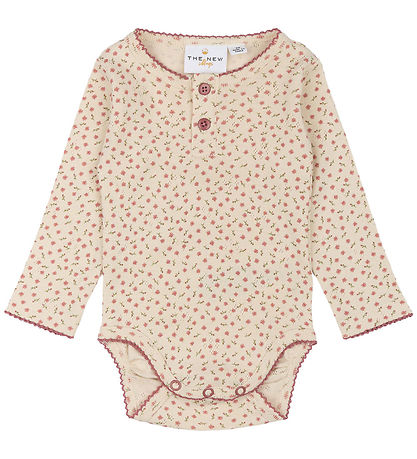 The New Pointelle Bodysuit l/s - TnsbOdette - AOP - White Swan