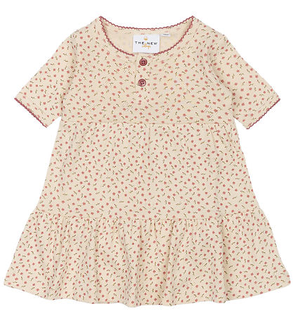 The New Pointelle Bodykleid k/ä - TnsbOdette - AOP - White Swan