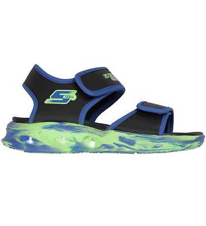 Skechers Sandalen m. Lichter Sola - Schwarz/Blau