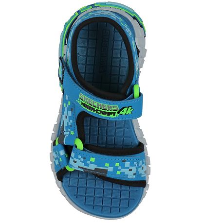 Skechers Sandalen - MEGA Splash 4K - Schwarz/Blau/Grün