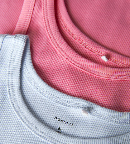 Name It Kleid - Rib - NkfHellemie - 2er-Pack - Aurora Pink/W Xen