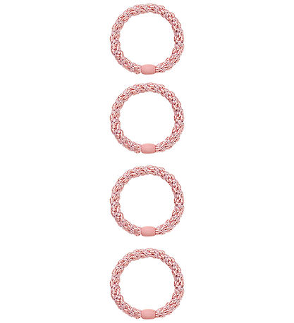 Name It Elastic Hair Bands - nkfAcc - 4-Pack - Cameo Pink w. Gli