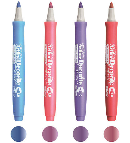 Artline Tússlitir - Decorit Brush - 4 Stk. - Contemporary Metall