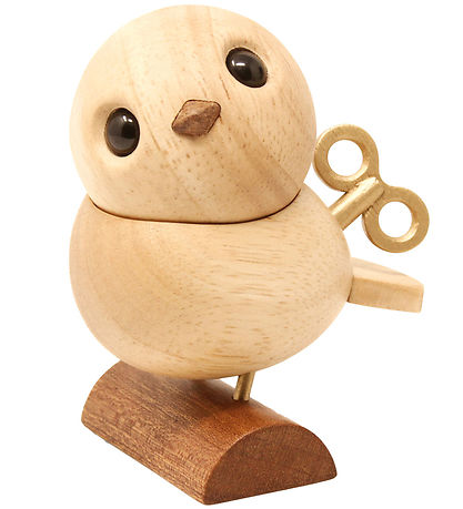 Fablewood H.C. Andersen - Nachtegaal - 8 cm - Naturel/Goud