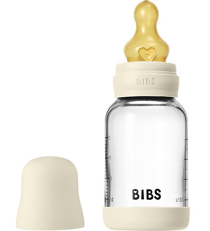 BIBS Peli - 120 ml - Gler/Náttúrulegt gúmmí - Ivory