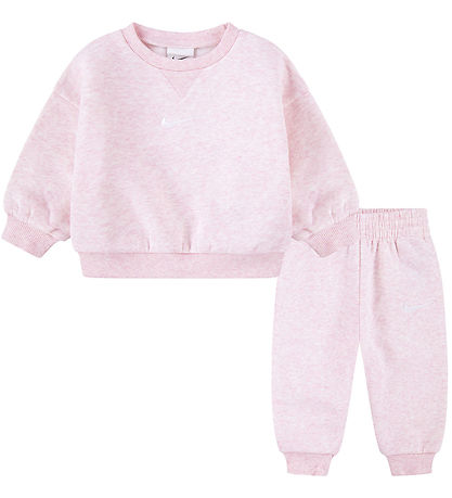 Nike Sweat Set - Sweatshirt/Sweatpants - Pink Foam Heather