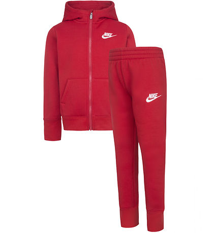 Nike Sweat Set - Cardigan/Sweatpants - Gym Red