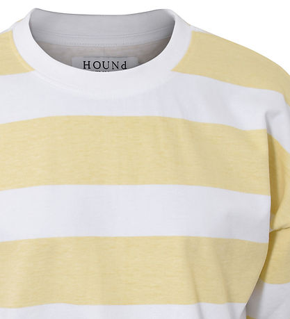 Hound T-paita - Striped Crop T-paita - Dusty Yellow