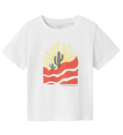 Name It T-shirt - NmmHaldur - Bright White w. Print